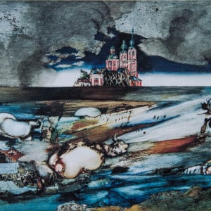 Erinnerung an das Hochwasser der Drau Tempera - Aquarell, 1966